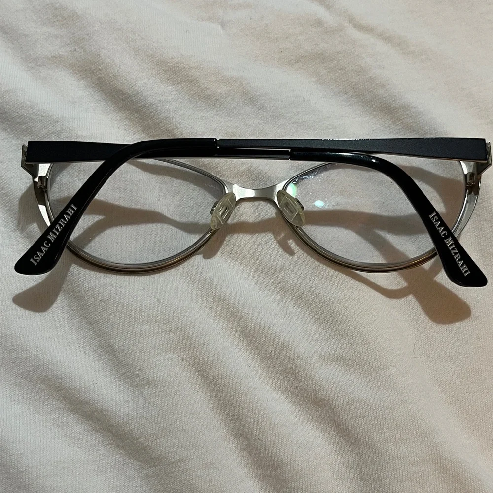 Isaac Mizrahi IM 30015A Eyeglasses Black Frame Glasses with White Polka Dots